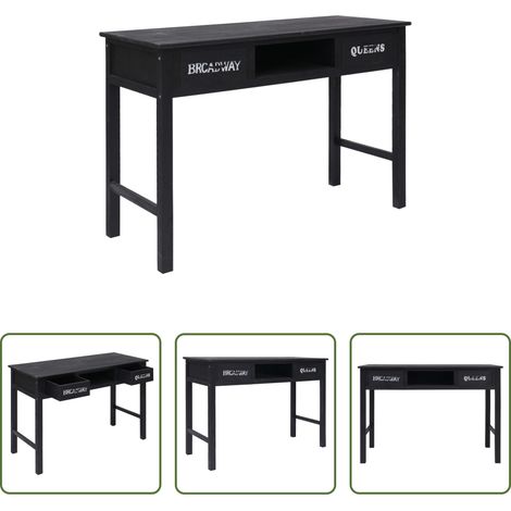 Schreibtisch -  Konsolentisch Schwarz 110 x 45 x 76 cm Holz (1/5)