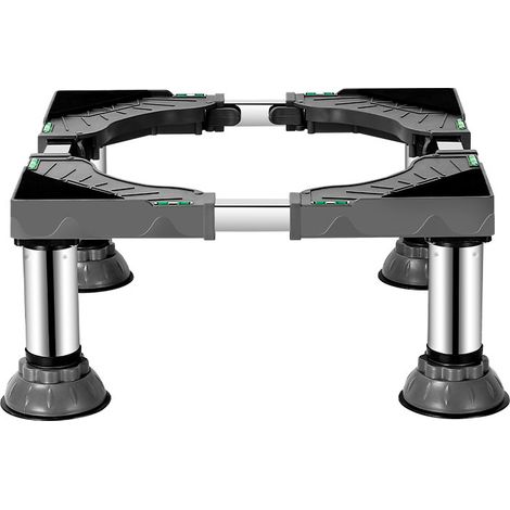 Briznsn Support pour lave-linge, avec 4 patins, réglable en hauteur et en largeur, hauteur : 31-34 cm, longueur : 40-65 cm, largeur : 40-65 cm (1/4)