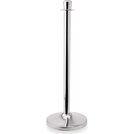 Poteau cylindrique H 95 cm Ø pied 32 cm poli inox CLASSIC lot de 2 - Was Germany (1/2)