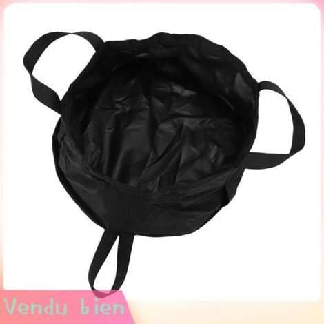 Garosa seau d'évier pliable portable Seau à Eau Pliable Bassine Portable Pour La Pêche Et Le Linge sport materiel Noir 8,5L (1/4)