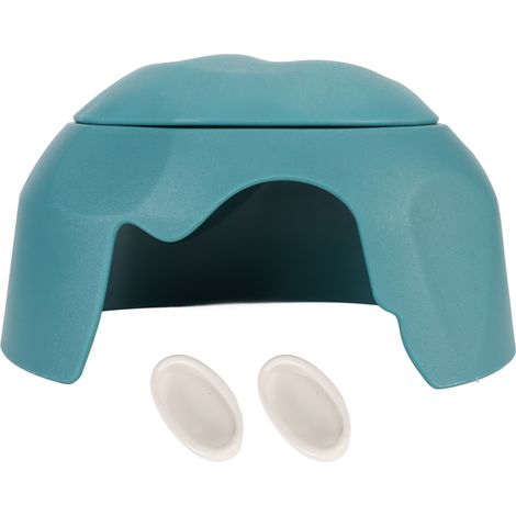 Grotte d'humidification, boîte de cachette spacieuse et sûre pour reptiles avec bol en céramique pour tortue (1/5)