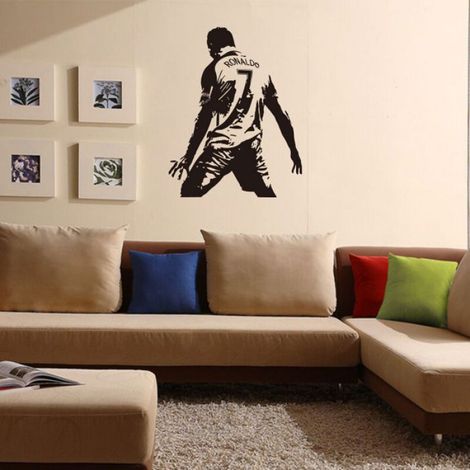 Sticker Mural Foot - Pvc Imperméable Anti Tache - Déco Chambre Enfant Garçon - 1 Pièce (1/4)