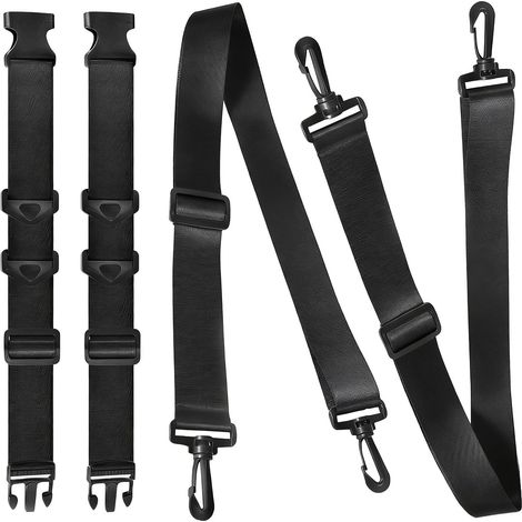 Sangle de Transport Réglable pour Ski et Snowboard - Courroie en Nylon pour Tapis de Yoga et Vélo,Se Porte en bandoulière ou sur Le Dos (Noir) (1/5)