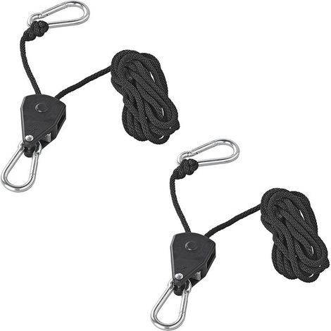 Palan à poulie avec cliquet et corde - lot de 2 pièces 68kg (1/5)