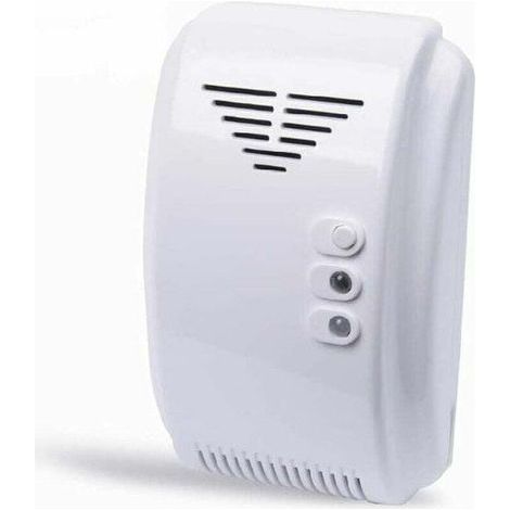 Gas Detector, 12V Gas Detector, Alarm, Propane, Butane, LPG, RV, Motorhome, White (1/2)