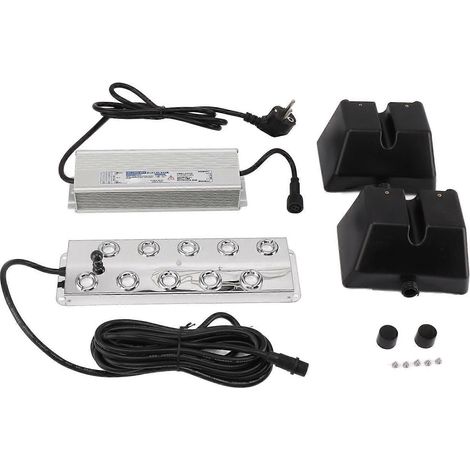 Pulvérisateur à 10 têtes, en acier inoxydable, avec flotteur motorisé, adapté aux serres, jardins, pelouses, étangs, rocailles, aquariums, etc. (1/5)