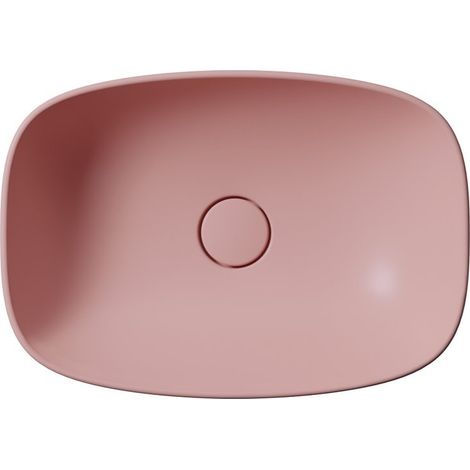 Lavabo en céramique NUBES sur planche 50x35cm, blush mat