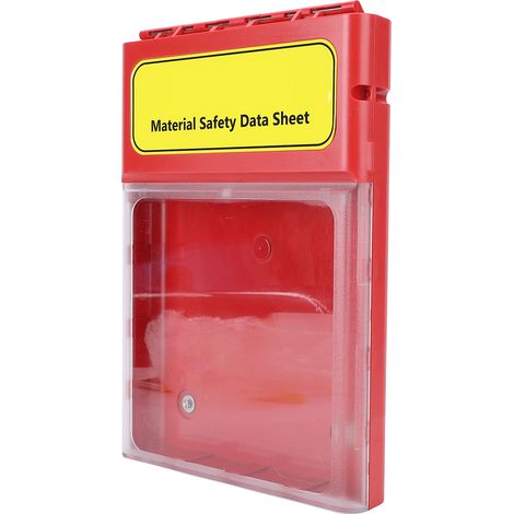 Boîte visuelle pour fiches de données de sécurité (FDS) avec verrouillage magnétique intégré, étanche, armoire de rangement pour FDS. (1/5)