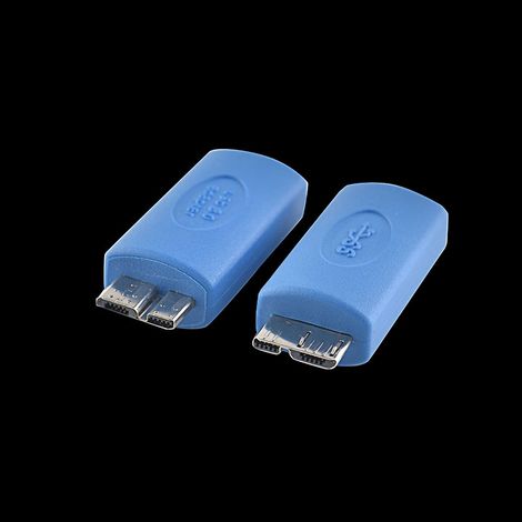USB 3.0 Micro-zu-Micro-Adapter, blauer USB 3.0 Micro-zu-Micro-Konverter (1/5)