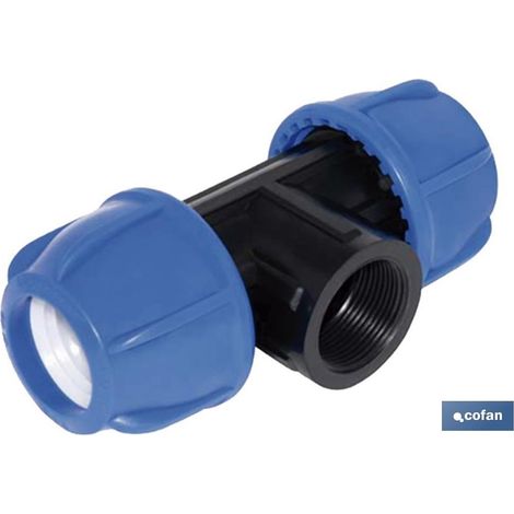 T-Stück 90° Innengewinde Pp Pn16 40 x 1 1/4 x 40