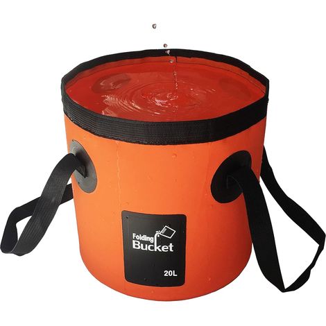 Seau pliable, 20 l, seau de pêche pliable, portable, multifonctionnel, seau pliable pour lavabo, réservoir d'eau pour la pêche, le camping et le jardinage (1/5)