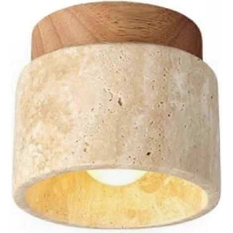 Pendelleuchte aus Holz mit E27-Fassung und dreifarbigem Dimmerschalter für Küche, Flur und Wohnzimmer, japanisch inspirierter Stil (1/5)