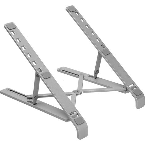 Klappbarer Laptopständer aus Aluminiumlegierung, tragbarer Laptop-Erhöhungsständer mit Kühlfunktion, silberfarben (1/5)