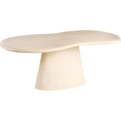Garden Table Beige MgO 8 Seater Rust Weather Resistant Irregular Shape Modern Dining Room Outdoor and Indoor SPOLETO (1/5)