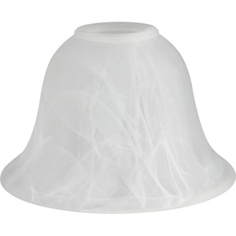 ARIES white alabaster glass lampshade 10.5x16cm opening 3cm