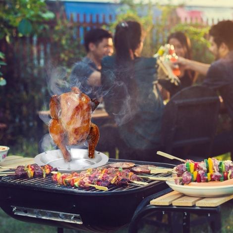 Brochettes verticales en acier inoxydable, support de barbecue brésilien pour poulet (1/5)