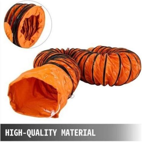 Tuyau de Ventilation Longueur 1 m, Conduit Flexible en PVC, Tuyau deEvacuation Flexible pour Ventilateur d’un Diametre de 300 mm, Gaine Flexible Pliable pour Extracteur deAir Echappement Usine (1/4)