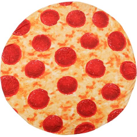 Couverture pizza pour adultes et enfants, plaid en flanelle douce et confortable, motif pizza amusant et coloré pour la maison