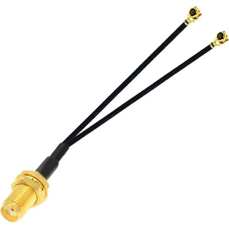 Pigtail Typ Y 2x MHF4 / SMA Buchse RF0.81 30cm (1/3)