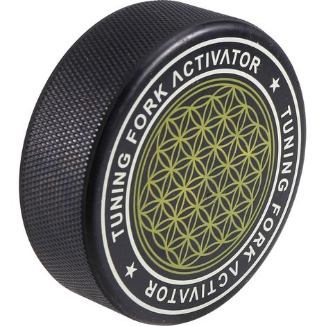 Stimmgabel-Aktivator – 1 Stück – Schwarzer Gummi – Klarer und lang anhaltender Klang – Für Yoga und Meditation – Farbe: Schwarz (1/5)
