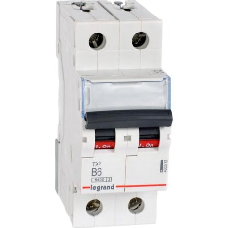 Interruptor automático 2P B 6A 6kA CA S302 TX3 403383