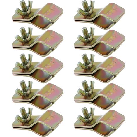 Lot de 10 colliers de serrage de tente avec écrou papillon pour poteaux de tente et auvent 18-22 mm (1/5)