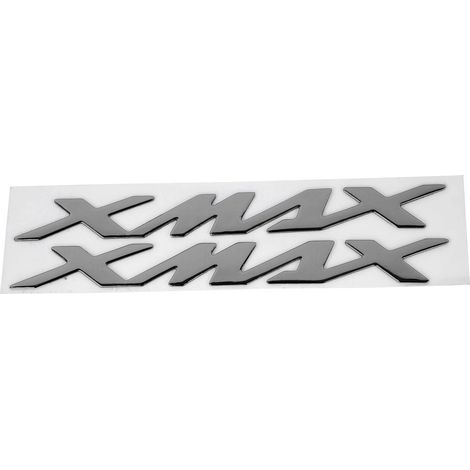 Coppia di adesivi emblema moto 3D per XMAX 125 250 400 (argento) (1/5)