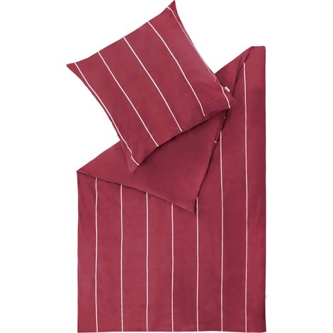 ESPRIT Winter Bettwäsche FLANELL - 1 Stück 135x200 cm, Rot
