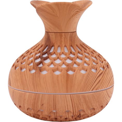 Diffuseur de parfum 2,5 W, 300 ml, alimentation USB, fonctionnement silencieux, forme vase, humidificateur d'arômes pour bureaux et chambres, couleur ambre (1/5)