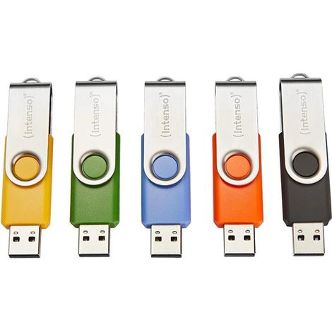 Memoria USB 2.0 8 GB Intenso 3503561 Negro, Azul, Verde, Naranja,