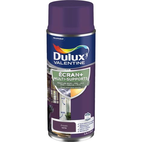 ECRAN+ MULTI-SUPPORTS EXTERIEURE - Peinture en Phase Aqueuse Éxtérieur - Satin Zinzolin aérosol 400 ml - Dulux Valentine