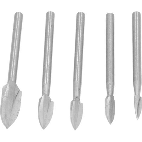 Lot de 5 outils de gravure bois acier rapide 3 lames pour bouchon taille 3/4/5/6/8mm artisanat modèle (1/5)
