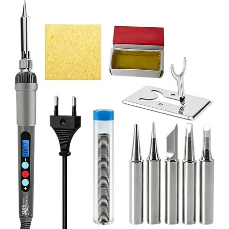 60W Digital Soldering Station with 5 Soldering Tips (1/5)