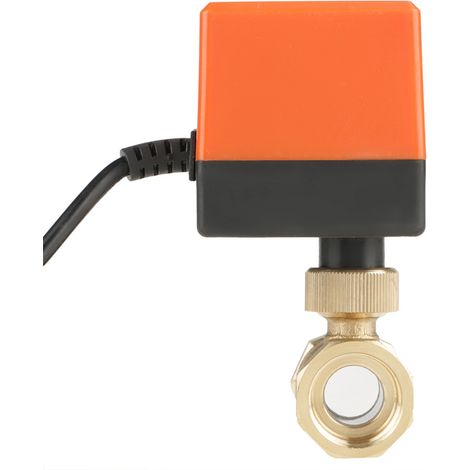 Vanne à bille motorisée en laiton 2 voies DN20 filetage G3/4" 220V AC pour climatisation (1/5)