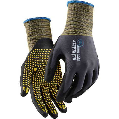 Blaklader – Gants de manutention nitrile avec adhérence points – Protection EPI – Conçus pour environnements huileux – Souplesse et confort