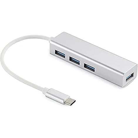 Sandberg Hub USB-C a 4 porteUSB 3.0 Hub USB-C a 4 porteUSB 3.0, 336-20 (hub USB-C a 4 porteUSB 3.0,USB 2.0 Type-C,USB 3.2 Gen 1 (3.1 Gen 1) Type-A, argento, alluminio, 1) (1/2)