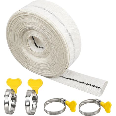 Tuyau Refoulement 32mm 1 1/4, 20m Tuyau Plat Flexible en Tissu avec 4 Colliers de Serrage, Tuyau D'Incendie Tuyau de Refoulement Tuyau Industriel pour Jardinage Et Agriculture (1/5)