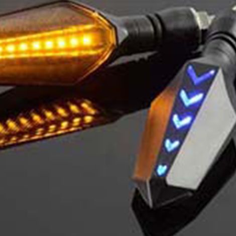 Clignotants Moto LED Universels, ABS Résistant Léger, Feux Diurnes Motocyclette pour Déco et Conduite (1/5)