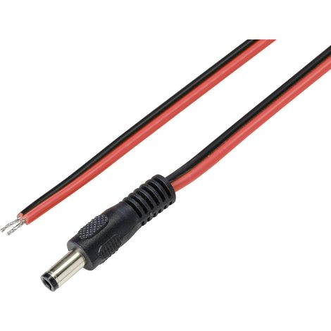TRU COMPONENTS TC-9556652 Niedervolt-Anschlusskabel Niedervolt-Stecker - offene Kabelenden 5.5 mm 2. (1/2)
