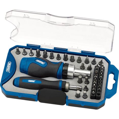 Draper 46479 - Set di 42 cacciaviti e punte a cricchetto, colore: Blu (1/4)