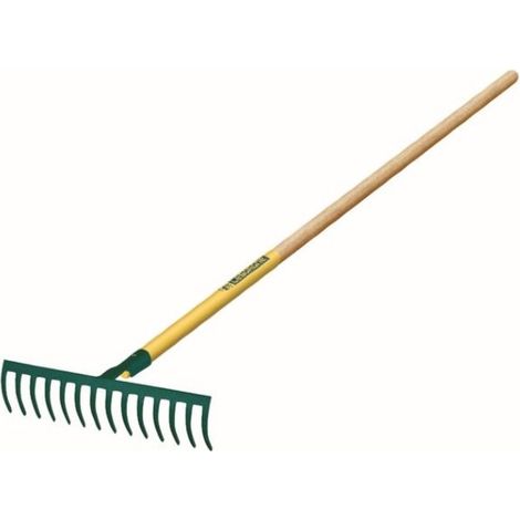 Râteau forgé 16 dents courbes manche bois 150 cm certifié PEFC