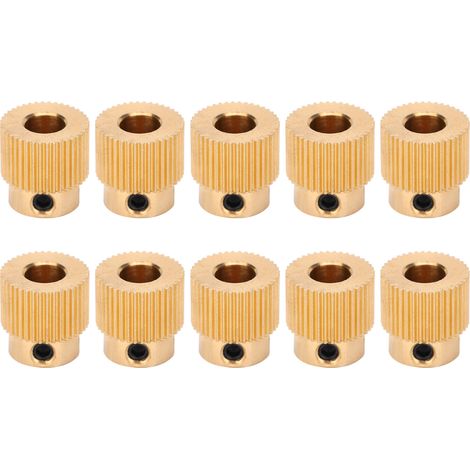 10 engrenages en laiton à 40 dents pour extrudeuses d'imprimantes 3D (1/5)