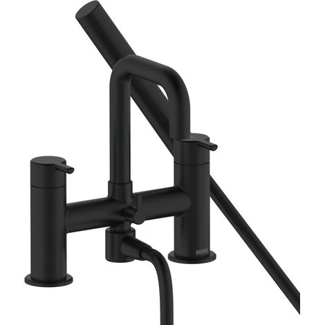 Bristan Altum Bath Shower Mixer Tap Pillar Mounted - Black