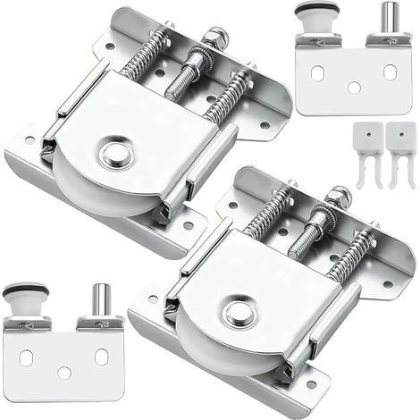 Kit de rechange pour porte coulissante de placard placard, guides et rouleaux compatibles avec Stanley/Spacepro/iSpace (1/5)