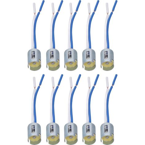 10 pièces 1156 douilles d'ampoule support de clignotant LED avec harnais 3,5 pouces DC 12V Flexible (1/5)