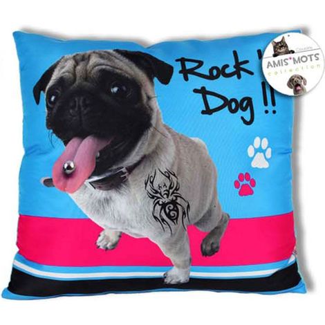 Coussin carré Rock'n dog
