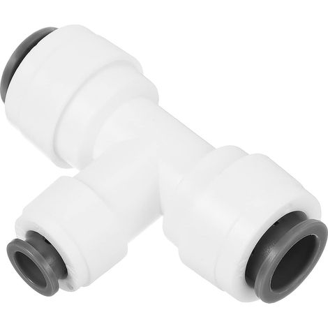 3/8" X 1/4" Pousser pour Connecter Tee Fittings, T Forme Réduction Eau Ligne Raccord pour RO Eau Système, Blanc (1/5)