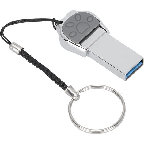 Clé USB 3.0 Type-C haute vitesse Mini clé U pour ordinateur, téléphone portable, tablette, imprimante, clé U double usage, écouteurs, griffe de chat 32 Go - 3.0 (1/5)