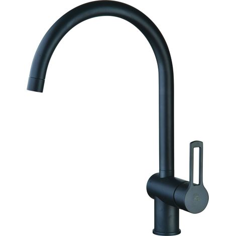 Mezclador de fregadero de cocina negro mate Paffoni Ringo RIN180NO Negro mate - RINGO
