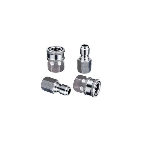 Pressure Washer Adapter 2 Sets 3/8 Inch Quick Connect Fittings Stainless Steel Pressure Washer Fittings Male And Female Power Washer Quick Disconne